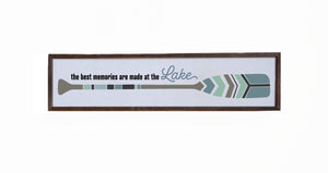 "The best memories are made at the Lake" 24x6 Wall Art Sign - FW023