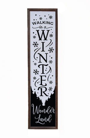 "Walking in a Winter Wonderland" 24x6 Wall Art Sign - FW028