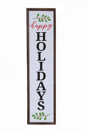 "Happy Holidays" 24x6 Wall Art Sign - FW029