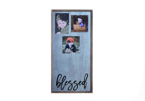 "Blessed" 12x24 Vertical Metal Sign & Magnet Board - HG018 - Driftless Studios