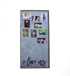 "I Love Us" 12x24 Vertical Metal Sign & Magnet Board - HG020 - Driftless Studios