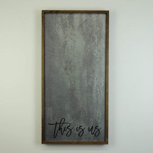 "This Is Us" 12x24 Vertical Metal Sign & Magnet Board - HG019 - Driftless Studios