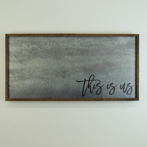 "This is us" 12x24 Metal Sign & Magnet Board - HG003 - Driftless Studios