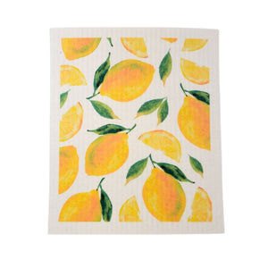 Patterned Lemon Swedish Dishcloth