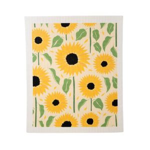 Sunflower Patterned Swedish Dishcloth