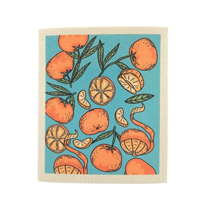 Summer Tangerine Pattern Dishcloth