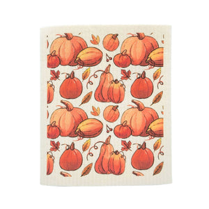 Fall Pumpkin Patch Swedish Dishcloth
