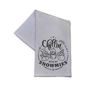 "Chillin' With My Snowmies" Tea Towel -  TWL092