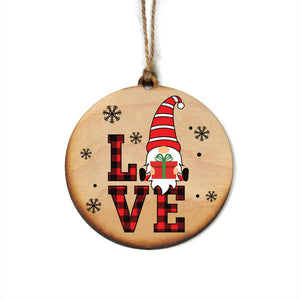 "Gnome Love" Christmas Ornament - WW073