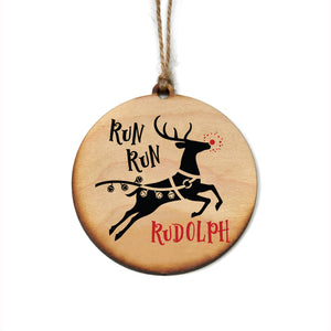 "Run Run Rudolph" Christmas Ornament - WW096