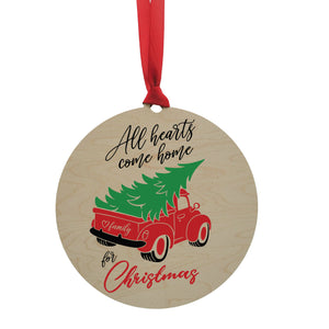 "All Hearts Come Home For Christmas" Mantle or Wreath Ornament - WXL007