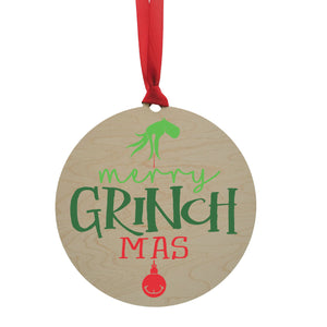 "Merry Grinch Mas" Mantle or Wreath Ornament - WXL009