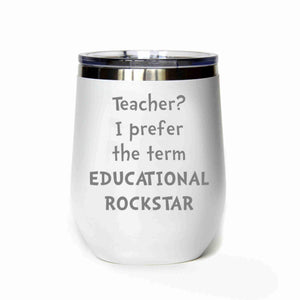"Educational Rockstar" 12 oz Wine Mug